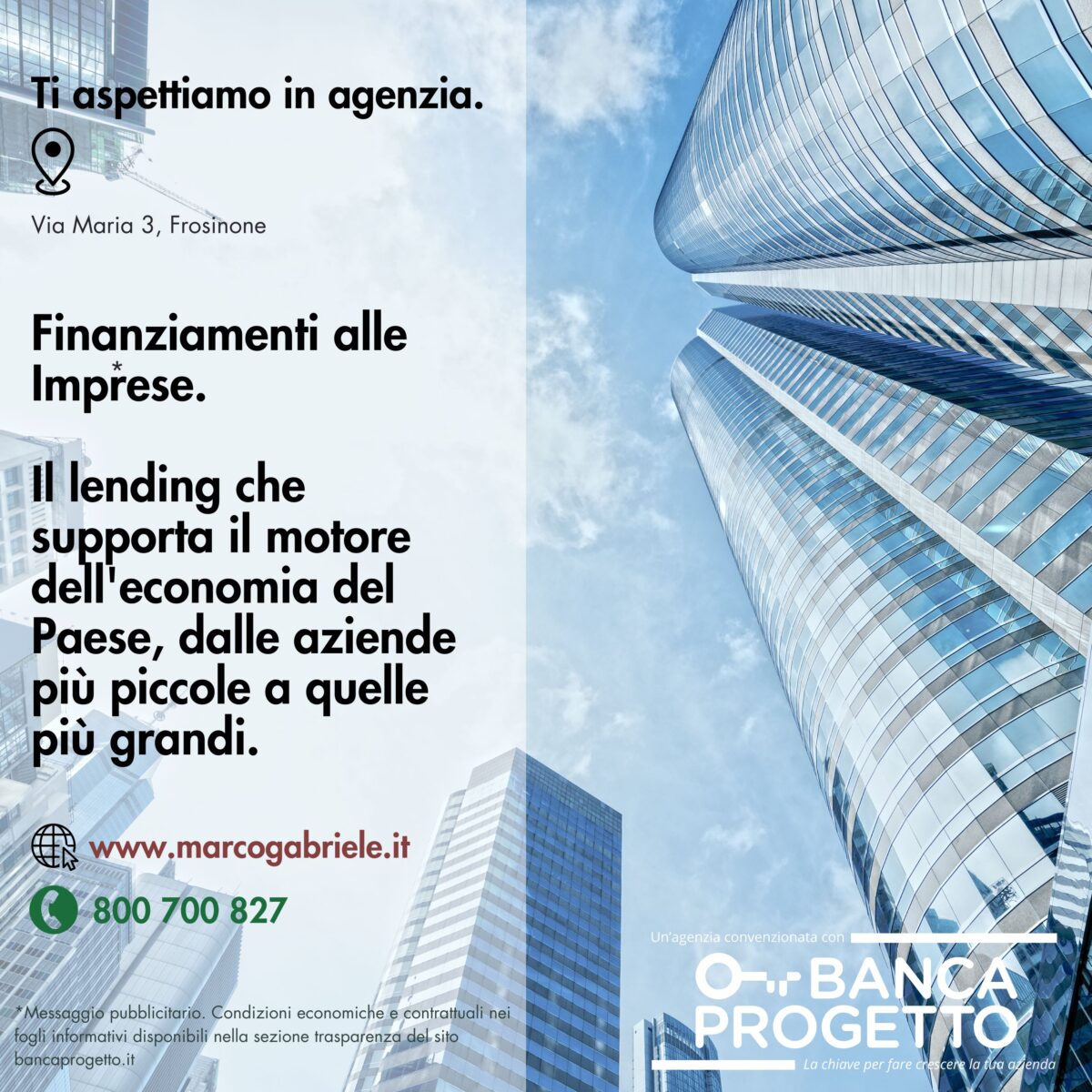 Agenzia Banca Progetto di Frosinone: Soluzioni Finanziarie su Misura per le Imprese